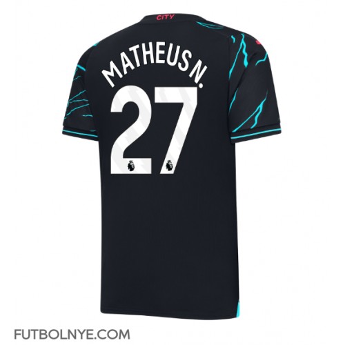 Camiseta Manchester City Matheus Nunes #27 Tercera Equipación 2023-24 manga corta